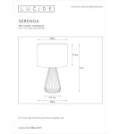 Table lamps with lampshade - Lucide SERENOA Table White 1xE14 Antique Style 13536/81/31 - product 5