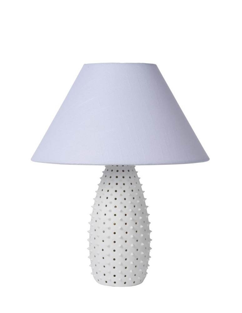 Lampy stołowe z abażurem - Lucide ARCADIA Stołowa Biały 2xE27 Styl Retro 13538/81/31 - produkt kolory-swiatla.pl 2