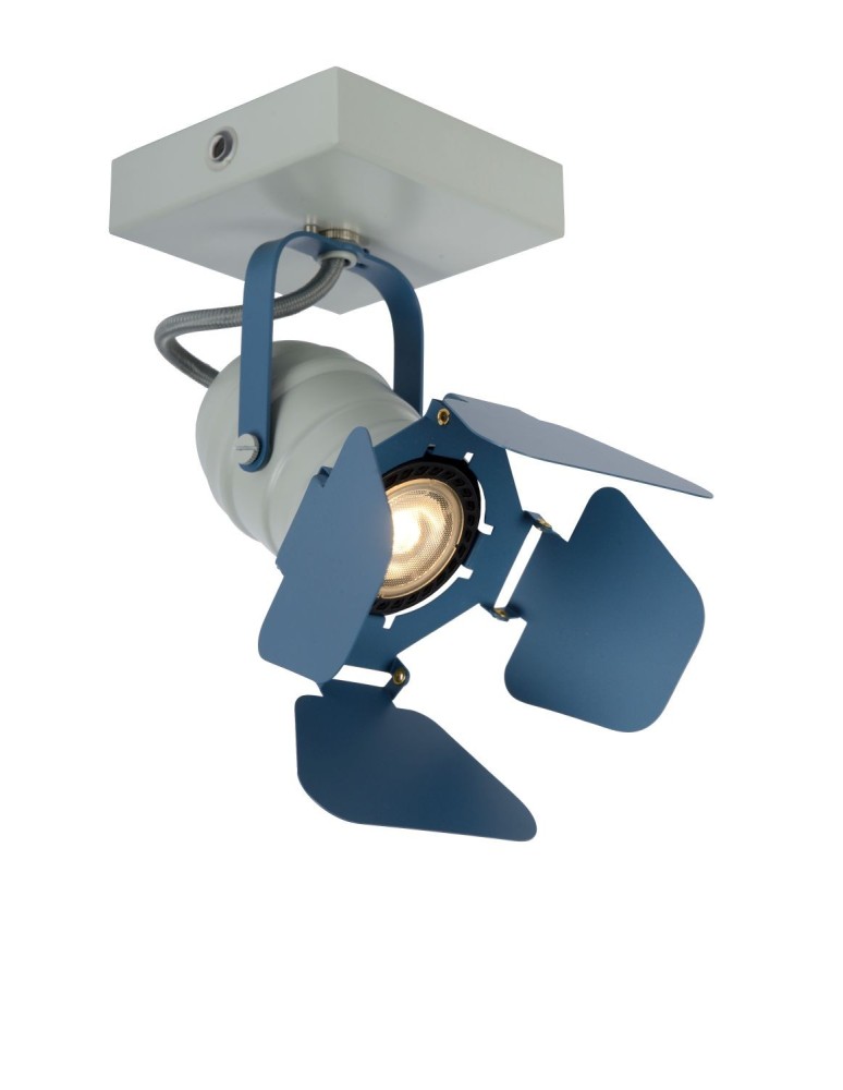 Reflektory sufitowe - Lucide PICTO Reflektor Sufitowy Niebieski 1xGU10 Styl Nowoczesny 17997/01/35 - produkt kolory-swiatla.pl 1