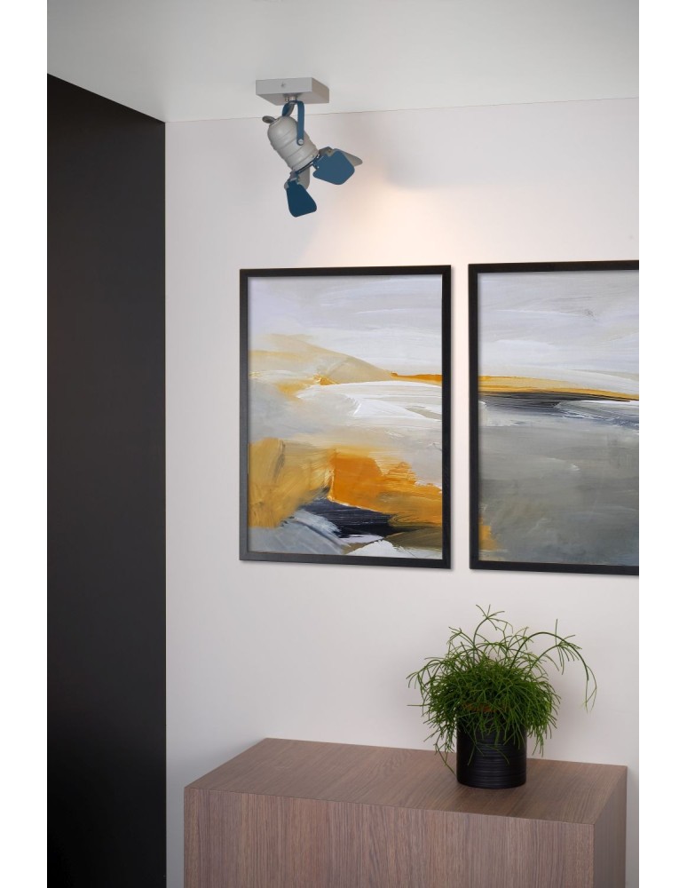 Reflektory sufitowe - Lucide PICTO Reflektor Sufitowy Niebieski 1xGU10 Styl Nowoczesny 17997/01/35 - produkt kolory-swiatla.pl 3