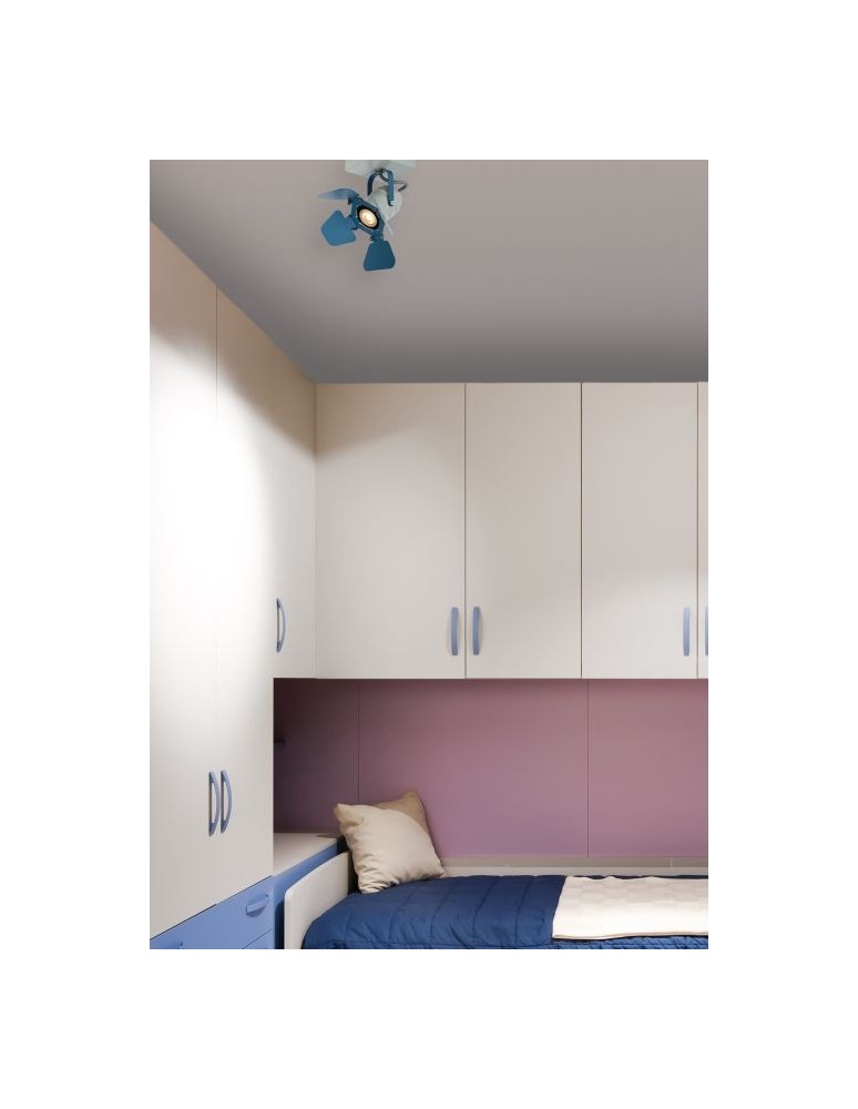 Reflektory sufitowe - Lucide PICTO Reflektor Sufitowy Niebieski 1xGU10 Styl Nowoczesny 17997/01/35 - produkt kolory-swiatla.pl 4