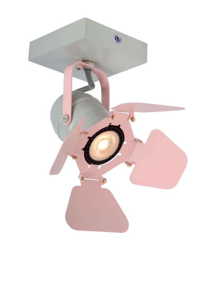 Reflektory sufitowe - Lucide PICTO Reflektor Sufitowy Różowy 1xGU10 Styl Nowoczesny 17997/01/66 - produkt kolory-swiatla.pl 1