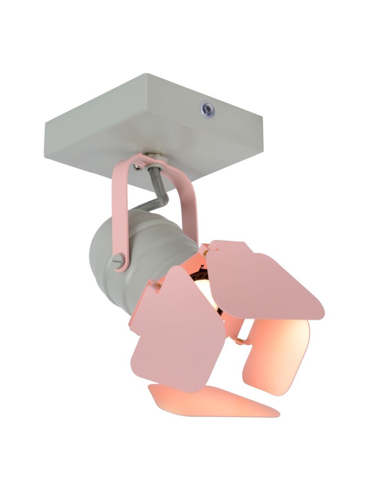 Reflektory sufitowe - Lucide PICTO Reflektor Sufitowy Różowy 1xGU10 Styl Nowoczesny 17997/01/66 - produkt kolory-swiatla.pl 5