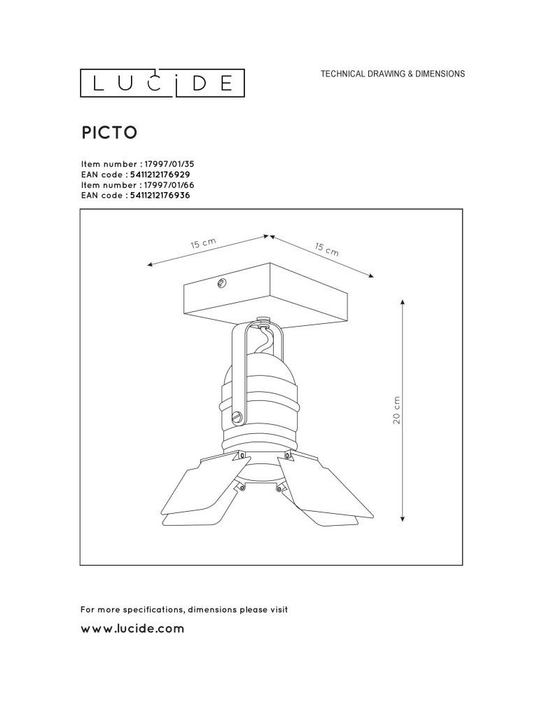 Reflektory sufitowe - Lucide PICTO Reflektor Sufitowy Różowy 1xGU10 Styl Nowoczesny 17997/01/66 - produkt kolory-swiatla.pl 7
