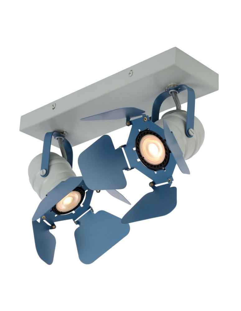 Spotlight ceiling lamps - Lucide PICTO Ceiling Spotlight Blue 2xGU10 Modern Style 17997/02/35 - product kolory-swiatla.pl 7