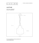 Lampy wiszące - Lucide ALISTAIR Wisząca Biały 1xE27 Styl Nowoczesny 20418/01/31 - produkt 7