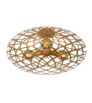 Lampy sufitowe - Lucide WOLFRAM Sufitowa Natynkowa Złoty Matowy/Mosiądz 3xE27 Styl Nowoczesny 21117/65/02 - produkt 1