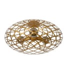 Lampy sufitowe - Lucide WOLFRAM Sufitowa Natynkowa Złoty Matowy/Mosiądz 3xE27 Styl Nowoczesny 21117/65/02 - produkt 2