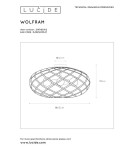 Lampy sufitowe - Lucide WOLFRAM Sufitowa Natynkowa Złoty Matowy/Mosiądz 3xE27 Styl Nowoczesny 21117/65/02 - produkt 5