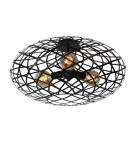 Ceiling lamps - Lucide WOLFRAM Surface Mounted Ceiling Black 3xE27 Modern Style 21117/65/30 - product 1