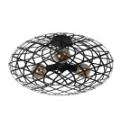 Ceiling lamps - Lucide WOLFRAM Surface Mounted Ceiling Black 3xE27 Modern Style 21117/65/30 - product 2