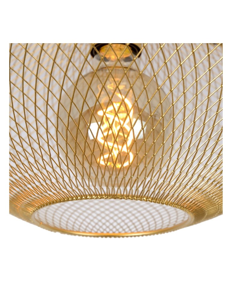 Ceiling lamps - Lucide MESH Surface Mounted Ceiling Gold Matte/Brass 1xE27 Modern Style 21123/45/02 - product kolory-swiatla.pl 5