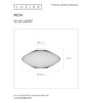 Ceiling lamps - Lucide MESH Surface Mounted Ceiling Gold Matte/Brass 1xE27 Modern Style 21123/45/02 - product 6