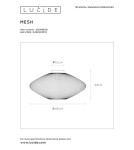 Lampy sufitowe - Lucide MESH Sufitowa Natynkowa Czarny 1xE27 Styl Nowoczesny 21123/45/30 - produkt 5