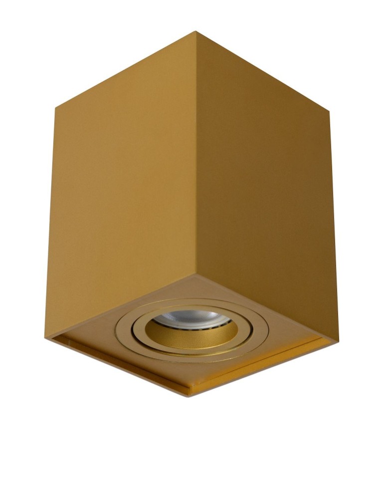 Ceiling luminaires for replaceable light source - Lucide TUBE Ceiling Spotlight Gold Matte/Brass 1xGU10 Modern Style 22953/01/02 - product kolory-swiatla.pl 2