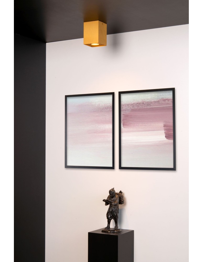 Ceiling luminaires for replaceable light source - Lucide TUBE Ceiling Spotlight Gold Matte/Brass 1xGU10 Modern Style 22953/01/02 - product kolory-swiatla.pl 3