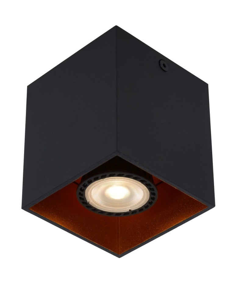 Oprawy sufitowe na wymienne źródło światła - Lucide BIDO Reflektor Sufitowy Czarny 1xGU10 Styl Nowoczesny 22966/01/30 - produkt kolory-swiatla.pl 1