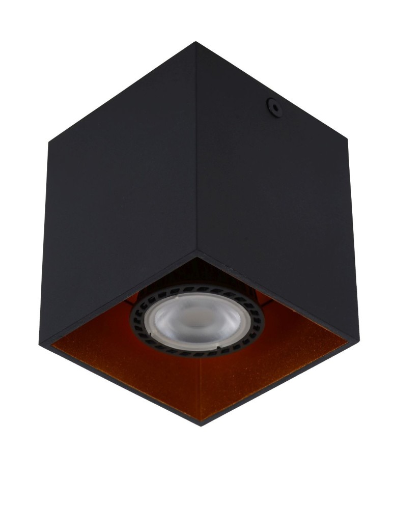 Oprawy sufitowe na wymienne źródło światła - Lucide BIDO Reflektor Sufitowy Czarny 1xGU10 Styl Nowoczesny 22966/01/30 - produkt kolory-swiatla.pl 2