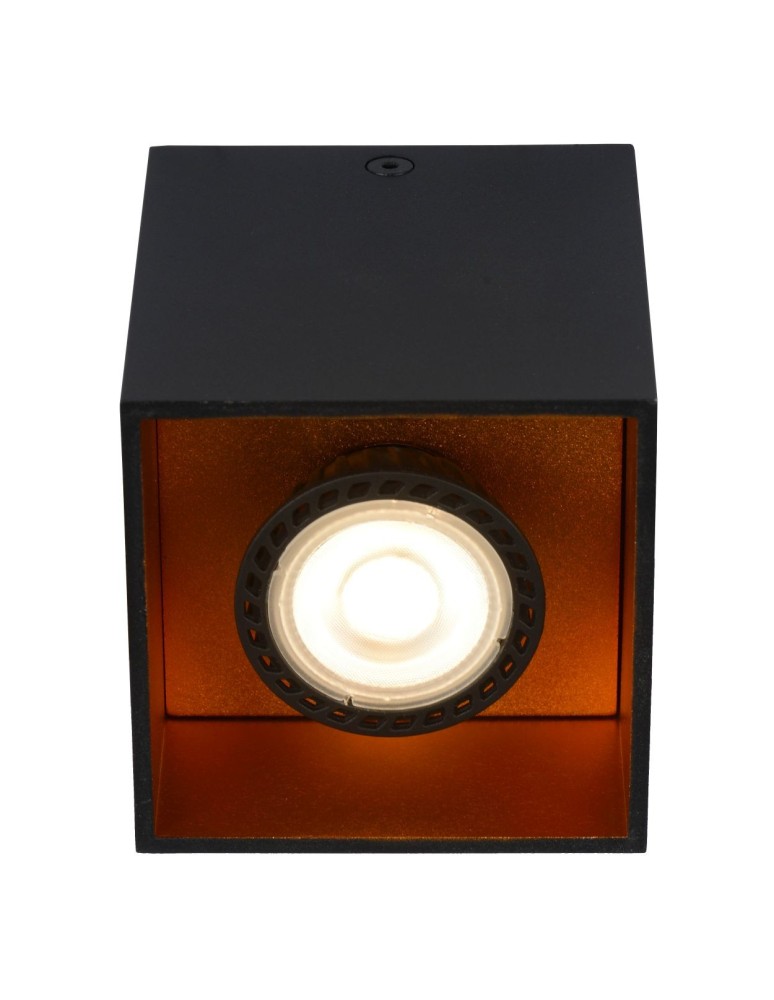 Oprawy sufitowe na wymienne źródło światła - Lucide BIDO Reflektor Sufitowy Czarny 1xGU10 Styl Nowoczesny 22966/01/30 - produkt kolory-swiatla.pl 4