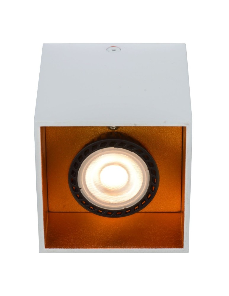 Oprawy sufitowe na wymienne źródło światła - Lucide BIDO Reflektor Sufitowy Biały 1xGU10 Styl Nowoczesny 22966/01/31 - produkt kolory-swiatla.pl 4