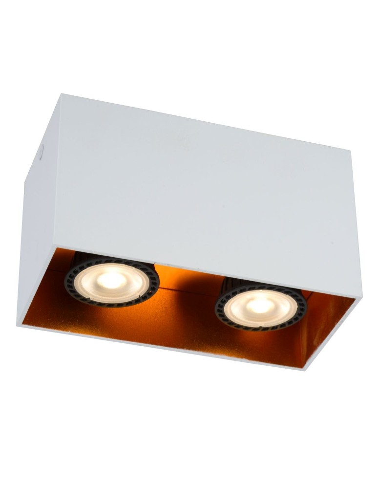 Oprawy sufitowe na wymienne źródło światła - Lucide BIDO Reflektor Sufitowy Biały 2xGU10 Styl Nowoczesny 22966/02/31 - produkt kolory-swiatla.pl 4