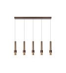 Lampy wiszące na listwie - Lucide MARGARY Wisząca Kawowy 5xLED Styl Nowoczesny 24400/30/96 - produkt 1