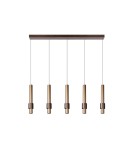 Lampy wiszące na listwie - Lucide MARGARY Wisząca Kawowy 5xLED Styl Nowoczesny 24400/30/96 - produkt 2