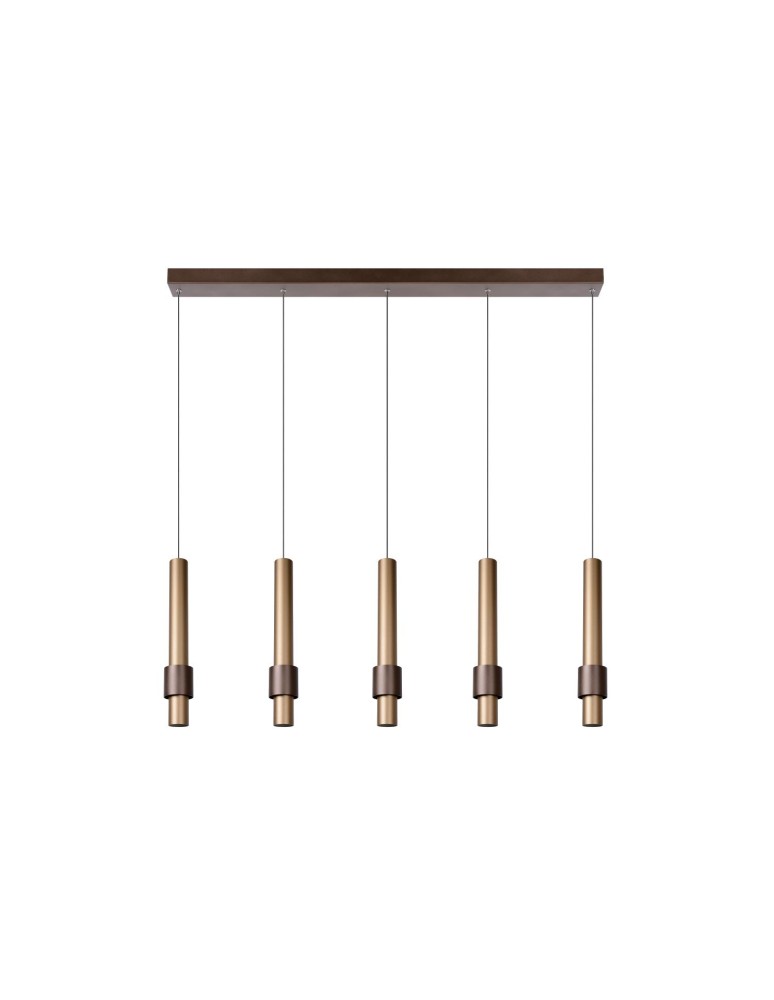 Lampy wiszące na listwie - Lucide MARGARY Wisząca Kawowy 5xLED Styl Nowoczesny 24400/30/96 - produkt kolory-swiatla.pl 2