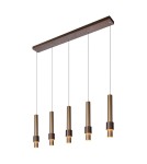 Lampy wiszące na listwie - Lucide MARGARY Wisząca Kawowy 5xLED Styl Nowoczesny 24400/30/96 - produkt 6