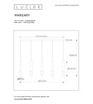Lampy wiszące na listwie - Lucide MARGARY Wisząca Kawowy 5xLED Styl Nowoczesny 24400/30/96 - produkt 7