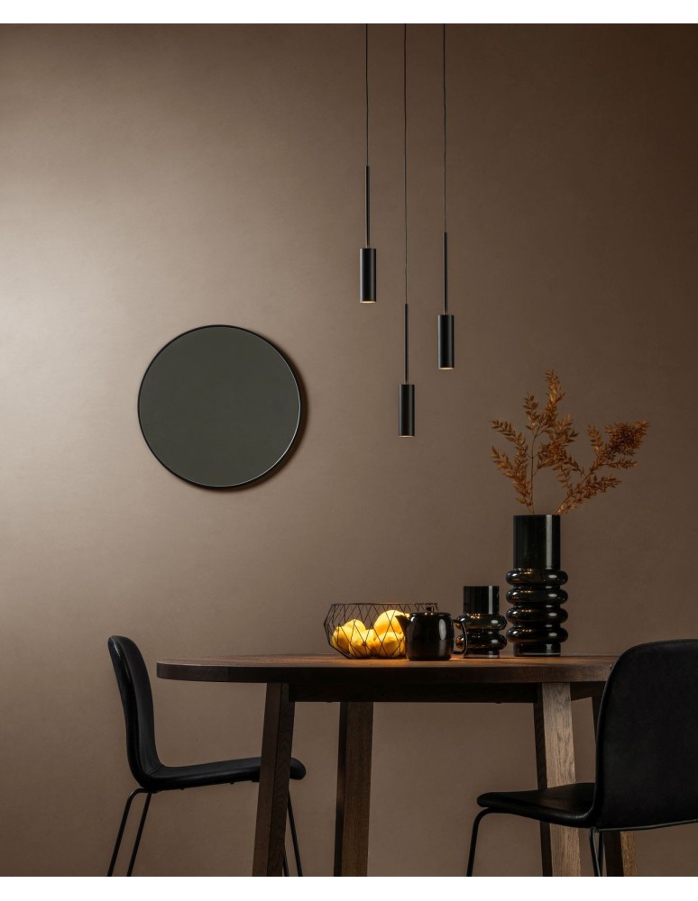 Lucide TUBULE Wisząca Czarny 3xLED Styl Nowoczesny 24401/21/30