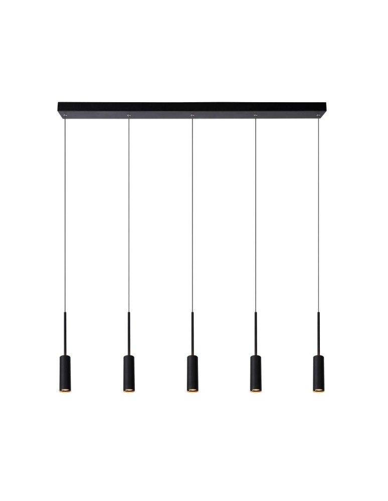 Lucide TUBULE Wisząca Czarny 5xLED Styl Nowoczesny 24401/35/30