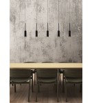 Lampy wiszące na listwie - Lucide TUBULE Wisząca Czarny 5xLED Styl Nowoczesny 24401/35/30 - produkt 3