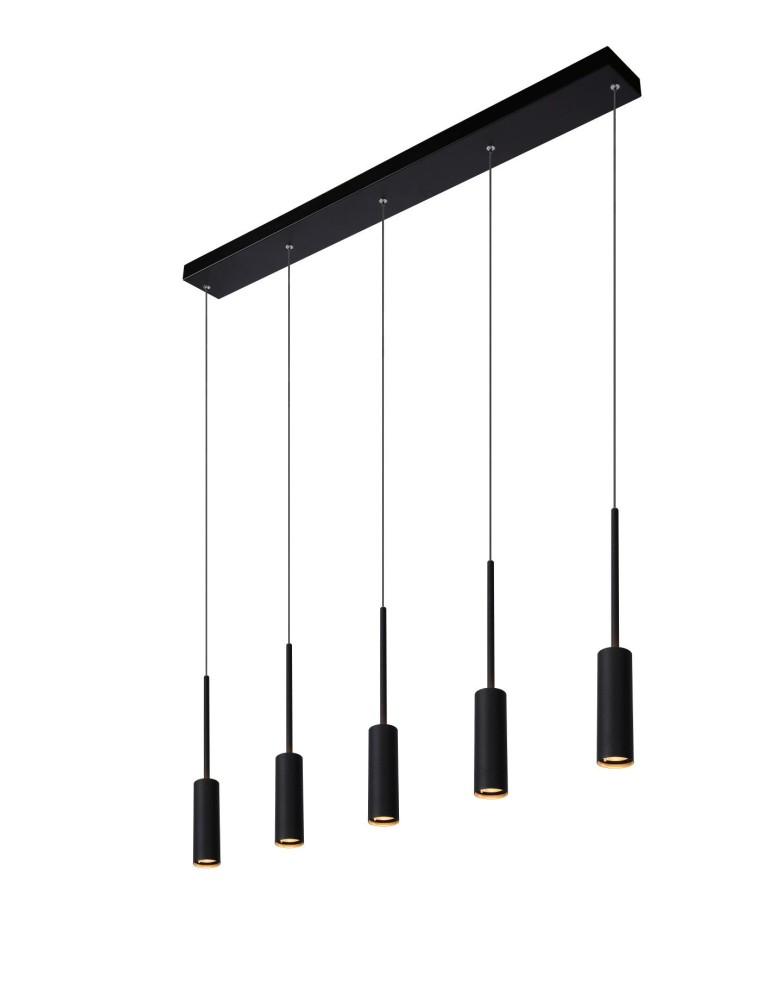 Lucide TUBULE Wisząca Czarny 5xLED Styl Nowoczesny 24401/35/30