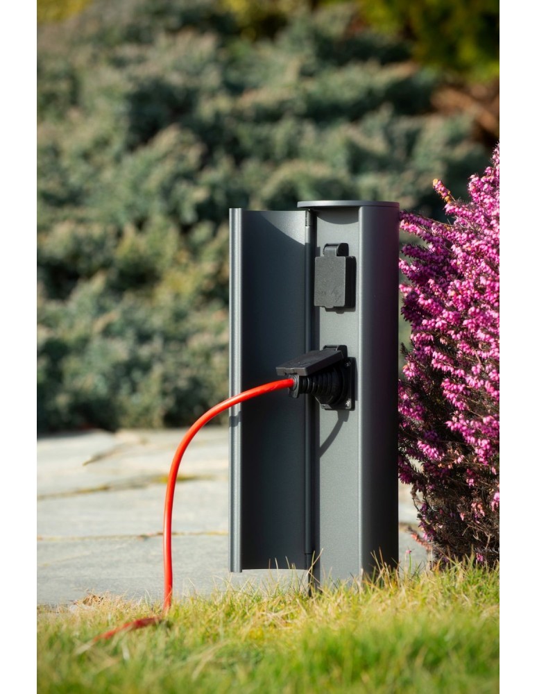 Standing garden lamps - Lucide POWERPOINT Garden Pole with Power Supply Anthracite 0x Modern Style IP44 27849/02/29 - product kolory-swiatla.pl 3