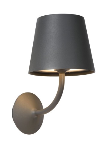 Lucide JUSTIN Ścienna Czarny 1xLED Styl Nowoczesny IP65 27888/07/30