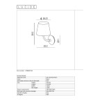 Kinkiety zewnętrzne - Lucide JUSTIN Ścienna Czarny 1xLED Styl Nowoczesny IP65 27888/07/30 - produkt 5