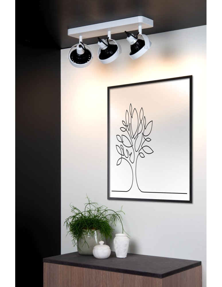 Lampy sufitowe reflektory - Lucide TALA LED Reflektor Sufitowy Biały 3xGU10 Styl Nowoczesny 31931/36/31 - produkt kolory-swiatla.pl 3