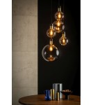 Pendant lamps - Lucide JULIUS Pendant Smoky Grey 5xE27 Antique Style 34438/05/65 - product 3