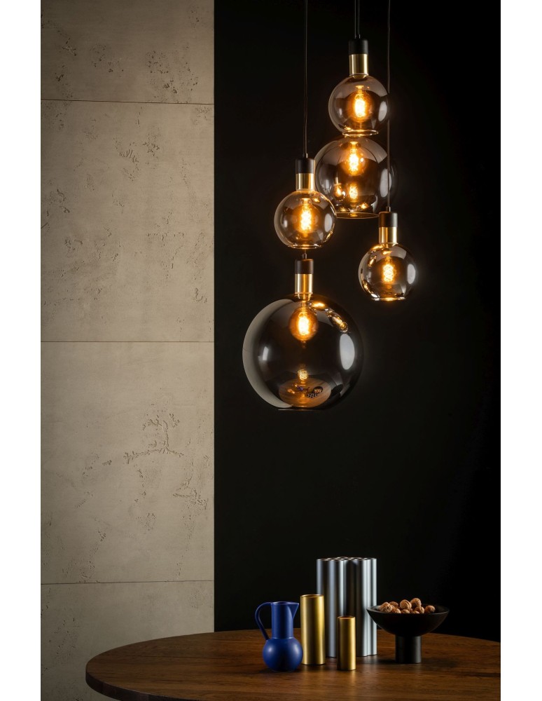 Pendant lamps - Lucide JULIUS Pendant Smoky Grey 5xE27 Antique Style 34438/05/65 - product kolory-swiatla.pl 3