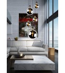 Pendant lamps - Lucide JULIUS Pendant Smoky Grey 5xE27 Antique Style 34438/05/65 - product 5