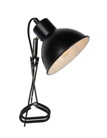 Lucide MOYS Desk with Handle Black 1xE27 Retro Style 45987/01/30