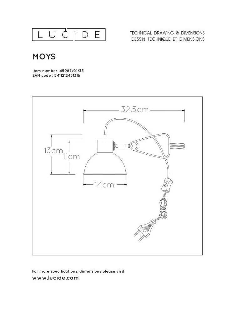 Table lamps - Lucide MOYS Desk with Handle Green 1xE27 Retro Style 45987/01/33 - product kolory-swiatla.pl 8