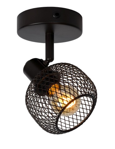 Lucide MAREN Wall Mounted Directional Black 1xE14 Retro Style 77978/01/30