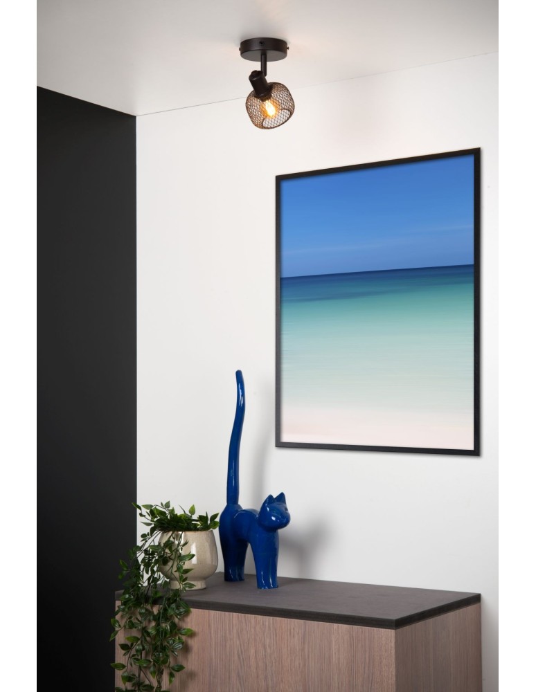 Ceiling spotlights - Lucide MAREN Wall Mounted Directional Black 1xE14 Retro Style 77978/01/30 - product kolory-swiatla.pl 3