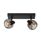 Spotlight ceiling lamps - Lucide MAREN Ceiling Spotlight Black 2xE14 Retro Style 77978/02/30 - product 1