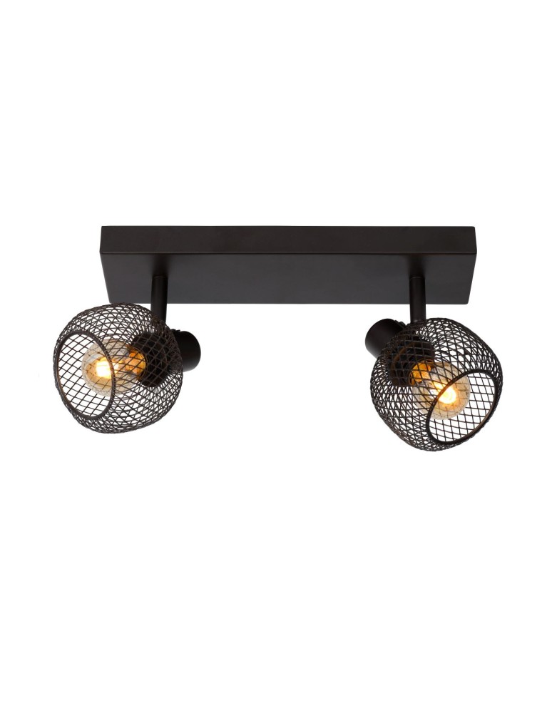 Spotlight ceiling lamps - Lucide MAREN Ceiling Spotlight Black 2xE14 Retro Style 77978/02/30 - product kolory-swiatla.pl 1