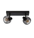 Spotlight ceiling lamps - Lucide MAREN Ceiling Spotlight Black 2xE14 Retro Style 77978/02/30 - product 2