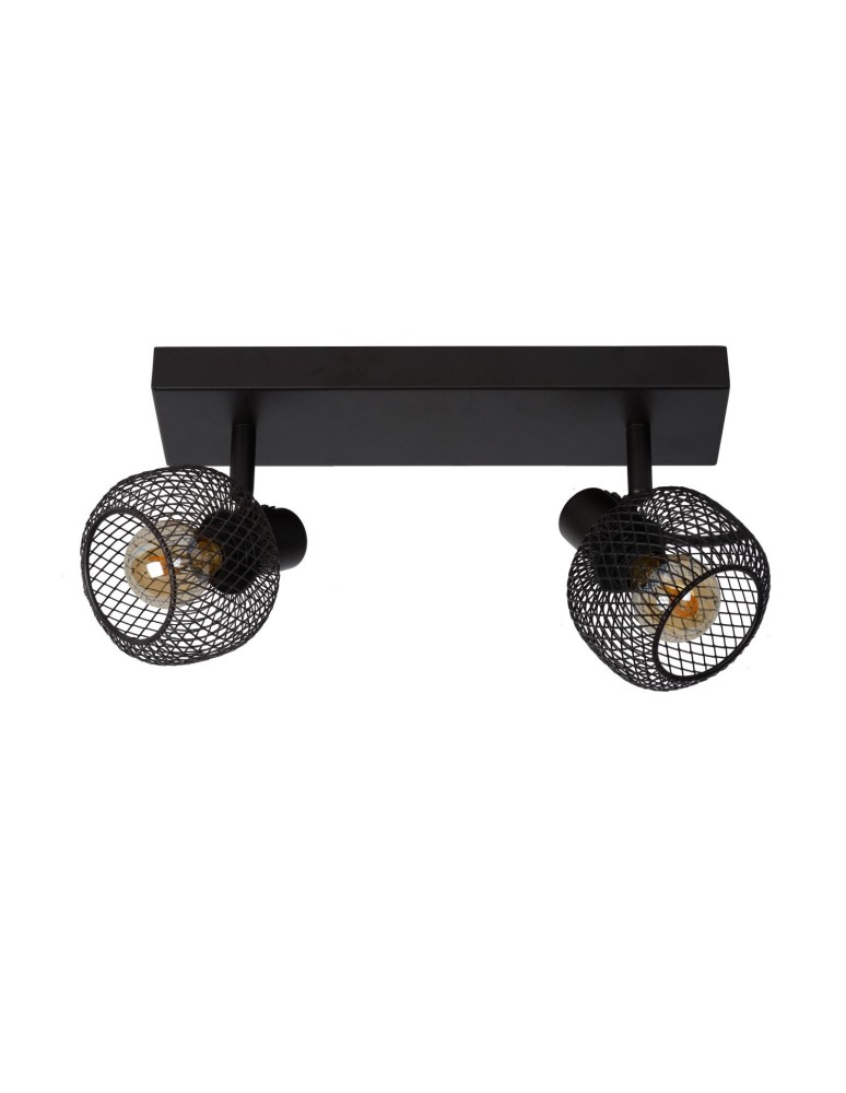Spotlight ceiling lamps - Lucide MAREN Ceiling Spotlight Black 2xE14 Retro Style 77978/02/30 - product kolory-swiatla.pl 2