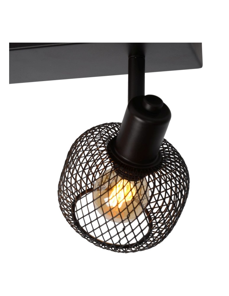 Spotlight ceiling lamps - Lucide MAREN Ceiling Spotlight Black 2xE14 Retro Style 77978/02/30 - product kolory-swiatla.pl 4